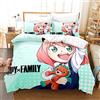 Ste-X Copripiumino Per Adolescenti Adulti SPY×FAMILY Set Biancheria Da Letto Con 2 Federe Set Copripiumino Con Chiusura A Cerniera (200x200cm,Anya 03)