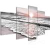 Runa Art Tramonto Spiaggia Murali Tela Non Tessuta 5 Pezzi Paesaggio Grigio Rosa Camera Da Letto Corridoio 023753b