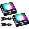 EEEKit Base Luminosa LED per Cristallo, 2PCS Supporto Illuminato a Colori Cangianti per Ornamenti in Vetro