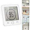 OurLeeme Orologio da Doccia, Sveglia da Bagno con Timer da Bagno con Display LCD di Alta Temperatura e umidit (Bianco)