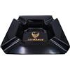 GERMANUS Grande Sigaro Portacenere Monument I Nero Oro, 22 x 22 x 5 cm