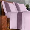 IPERSAN Set Completo Lenzuola Matrimoniali, 100% Cotone, 1 Lenzuolo da sopra 260x290cm + 1 Lenzuolo da sotto 180x200cm + 2 Federe 83x52cm, con Bordo Colorato in Raso, Made in Europe