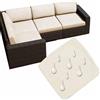 UWOBTN Fodera Impermeabile Per Divano Con Cerniera,50x50 60x60 Coprisedile Rimovibili Per Interni Ed Esterni Patio Mobili In Rattan E Cuscini Da Giardino(Color 2,63x68x12cm)