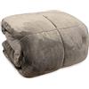 Ruoccohome Trapunta Letto Piazza Mezza 200x260 cm Piumone Invernale in Velluto Morbido e Caldo sonno - Tortora