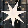 BRUBAKER Stella di Natale 3D - Stella di Carta a LED con Timer - Stella dell'Avvento da 60 cm con Motivo Moderno - Funzionante a Batteria e Illuminata - Stella Luminosa di Decorazione - Bianca