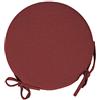 ARKETICOM Pack 4 Cuscini per Sedia Rotondi con Lacci e Cerniera Artigianali cm 40x3 (Bordeaux)