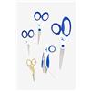 DMC - Set forbici multiuso | 5 paia - Forbici per ricamo, cucito, bricolage e uso quotidiano | Tagliafilo | Forbici cicogna placcate oro - Lame in acciaio - Impugnatura morbida