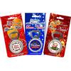 PASSAPAROLA Calamita Magnete con CAVATAPPI Natale,cavatappi Natalizio da frigorifero in resina cm.5,5x8. Set 3 pezzi blisterati singolarmente dim.cm.15x7,5. Il set è composto da tre diversi modelli.
