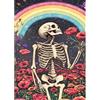 Bowetile Diamond Painting Kit Completo Arcobaleno, Pittura 5D Diamante Halloween Scheletro Fai da Te per Adulti , Principianti con Strass Ricamo a Punto Croce, Decorazione Casa e Pareti 30x40 cm