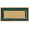 IlGruppone Zerbino Ingresso in Cocco Naturale Misura XXL Grande Rettangolare 100 x 50 Cm Tappeto Asciugapassi Tappetino Antiscivolo Interno Esterno Porta Entrata Raschiafango - Verde