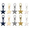 Wobestod 12 Pezzi Cerniera Tira Sostituzione, Rimovibile Tirante per Cerniera Lampo in Metallo per Bagagli Abbigliamento Giacche Zaini Valigia (4 colori) (Stella, 5 Colori)