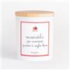 ACCENDILA CANDLE Ti voglio bene - Candela Profumata, Fiori d'Arancio, Cera Naturale, Made in Italy, Bicchiere in Vetro Satinato, Tappo in Legno di Faggio, 200 grammi