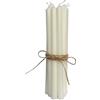 ukiyo Confezione da 12 candele sottili, altezza: 20 cm, diametro: 1,3 cm, diversi colori, durata 2,5 ore, candela Avvento Natale, colore: Bianco