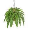 Briful Piante artificiali da appendere da 45 cm, felce di Boston con vaso di palma, foglie di felce finte come vere piante artificiali decorative per portico, soggiorno, giardino