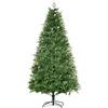 HOMCOM Albero di Natale Artificiale e Ignifugo per Interni con 2056 Rami e Base in Metallo, in PE e PVC, Φ124x228 cm, Verde