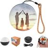 WANWEN Sfera di Memoria da 2,7, Lettore Video a Sfera di Cristallo, Memory Orb, Palla di Natale con Video Christmas Ball, Display Digitale per Foto 3D, Regalo di Compleanno e Anniversario (Black)