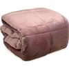 Ruoccohome Trapunta Letto Piazza Mezza 200x260 cm Piumone Invernale in Velluto Morbido e Caldo sonno - Cipria
