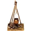 Holyart Forni e fuochi presepe: Fuoco 2 led giallo rosso tremolanti presepio 10x6,5x7