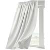 BEAUTEX Tenda oscurante con nastro arricciato ad U, opaca, oscurante, dimensioni e colore a scelta, larghezza 140 cm altezza: 225 cm, bianco