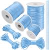 LEREATI Filo Nylon per Braccialetti 0.8mm x 50m Coda di Topo Cordoncino per Collane Filo Non Elastico per Braccialetti Resistente Filato Gioiello, Filo per Macrame, Perline, Fai da Te (Azzurro)