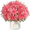 DEMIUKO 4 fasci di dalie di fiori artificiali, rosa artificiale, peonia, finti fiori di seta, decorazione per feste di matrimonio, floristica, casa, vaso, composizione floreale