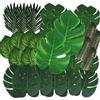 VaryFloral 60 Pezzi Foglie Finte per Decorazioni 6 Tipi di Foglie Tropicale Foglie di Monstera Areca Palma Artificiale Decorative per Festa Hawaiana Giungla Spiaggia Decorazioni Tropicali