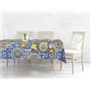 Viterbo Biancheria - Tovaglia Antimacchia 4 Posti, Tovaglia Quadrata 140x140 Sala da Pranzo dal Design Moderno ed Elegante, No Stiro, Impermeabile (Maioliche Tonde E Limoni, x4 (140x140Cm))