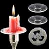 LYFOOHEART Confezione da 2 Bobeches in Vetro Temperato, Raccogli-gocce per Candele Resistenti al Calore, Ferma-cera per Candelabri, Anello per Candele per Portacandele e Lampadari