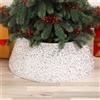 Odot Copri Base per Albero di Natale, Base Decorativo Albero di Natale Anello Gonna, Copertura dell'albero di Natale Ornamenti per Decorazioni per Feste a Casa delle Vacanze (40x60x20cm,Bianco)
