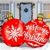 WEITAPYT 2 Pezzi Palla di Natale Gonfiabile, 60 CM Palla di Natale Gigante Esterno, Palle Giganti di Natales Gonfiabili, Adatto per Uso Interno Ed Esterno, Cortili, Prati, Giardini E Terrazze/B