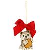 THUN - Addobbi Natalizi, Lupo Noah in Ceramica Decorata a Mano, Versione Natale 2022-5x4.9x6.5 cm h