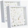 PIPITA 2 cornici per foto 3D, 25,4 x 25,4 cm, con pannello in acrilico trasparente, per foto, artigianato fai da te, souvenir di nozze (bianco, 25,4 x 25,4 cm)