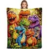 JynxtoyZeal Coperta per Bambini con Dinosauro,Morbida e Accogliente Coperta in Flanella per Decorazioneper la Camera da Letto 100×150cm