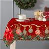 Vionara Home Tovaglia Natalizia in Cotone, Stampa Digitale ad Alta Definizione, Rettangolare, per 6, 12, 18, 24 Persone, Copritavolo di Natale, 75% Cotone e 25% Poliestere (Flake, x18 (140 x 320 cm))