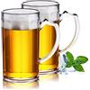 XGzhsa Grande brocca da Birra, Bicchieri Acqua plastica, Tazze da Birra durevoli da 2 Pezzi Tazze da Acqua Classiche Resistenti alla Caduta da 500 ml per Bar di casa