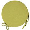 ARKETICOM Pack 4 Cuscini per Sedia Rotondi con Lacci e Cerniera Artigianali cm 40x3 (Verde)