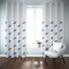 HOME ZEN HOUSEHOLD LINEN tendone art alina 135x280cm in poliestere con coppia di cuori ricamati colorati semi trasparente con 6 occhielli in ferro per arredamenti interni per salotto cameretta cucina dis cuoricino blu