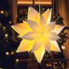 EANLOLY Stella di Natale Illuminata, Decorazione Natalizia a LED per Interni, Stella Luminosa da Appendere per Finestre, Ø 45 cm, Funzionamento a Batteria, Colore Bianco