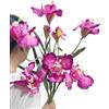 Rikyo 3 fiori artificiali di iris in seta, 91,4 cm, bouquet di fiori, lunghi steli finti per fiori dall'aspetto reale, oggetti di scena per casa, feste e matrimoni, centrotavola per tavolo da pranzo (rosa