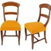 Casatessile Italiano Coppia di Copri Seduta per Sedia Coprisedia Senza Schienale - Coprisedia Solo Seduta per Sedie da Cucina, Sala da Pranzo, Cerimonia - Arancio