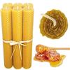 BOEMY Candele al miele | Confezione da 6 candele di cera d'api naturali [Avvento - Natale] | Dimensione grande - 2 x 20 cm