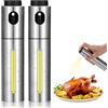 ZLLkeji Spruzzatore Olio Acciaio Inossidabile Oil Spray Bottle 100ml Nebulizzatore Olio Oliva Controllo Dell'Olio Nebulizzatore Olio Con Scala per Cucinare Grigliare Insalata 2 Pezzi arrotondato