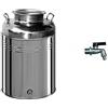 Belvivere Contenitore bidone Fusto Olio Inox 18/10 Rubinetto Made Italy (100 Litri)