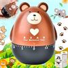Exbrith 1 Pezzi Manuale Mini Allarme Di Cottura Timer, Portable Conto Alla Rovescia, Orso Timer Meccanico, per Cucinare, Mascherare, Cuocere al Forno, Fare Sport, Imparare