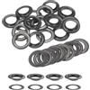 Trimming Shop Occhielli e rondelle extra-large di 40 mm - Confezione di 10 anelli - per tende, abbigliamento, oggetti in pelle, in vinile, striscioni e tele, Ottone, Gun Metal, 40 mm