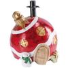 MA MAISON Base Supporto per Albero di Natale 150/180h cm - Casetta Innevata, con Luci, a Batteria, in Magnesia, Decorazione, Base di Metallo - Kit di fisaggio (Ø 33X43H CM)