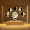 DXDOING Lampada Personalizzata con Fase della Luna - Regalo per Mamma e Papà con Nome e Data di Nascita regalo originale per compleanno, San Valentino, uomini, donne, coppie, anniversari, Natale