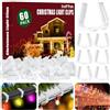SelfTek 60 ganci per grondaie per catene luminose, 4 cm, gancio per grondaia, clip per esterni, per recinzioni, fascia, grondaia, decorazione natalizia