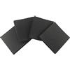SDLDEER Pannello autoadesivo in gommapiuma, 4 pezzi, in gomma espansa nera, autoadesivo, 100 x 100 x 20 mm, tappetino in schiuma antiscivolo per mobili, progetti fai da te