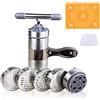 CHSEEO Macchina per Pasta Fresca Acciaio Inox Tagliapasta Tagliatelle Macchina Spremiapatate Verdure Frutta Apparecchio per Pasta Prepara Perfetto Spaghetti o Fettuccine #4